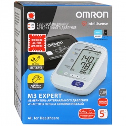 Тонометр автоматический «Omron M3 Expert» c адаптером и универсальной манжетой 22-42 см